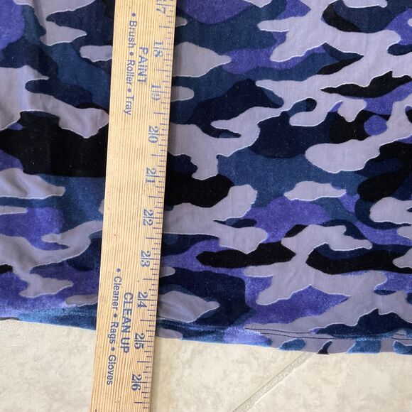 Free People We the Free Cammo velvet Tee Size S  Blue / blk Burnout Short Sleeve - Picture 8 of 9